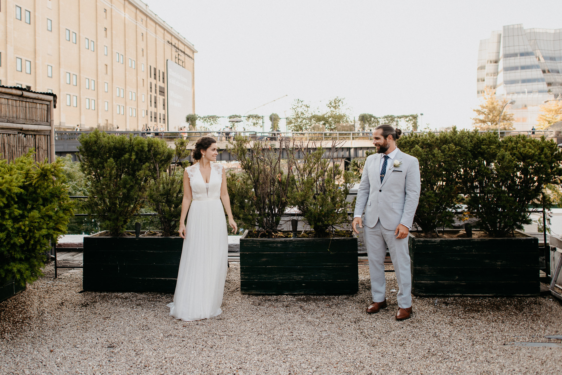 NYC rooftop wedding photos