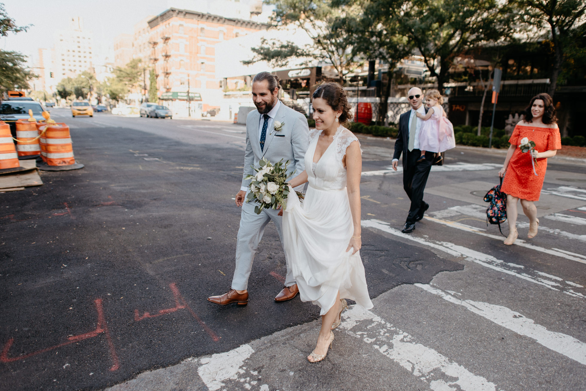 NYC street wedding photos