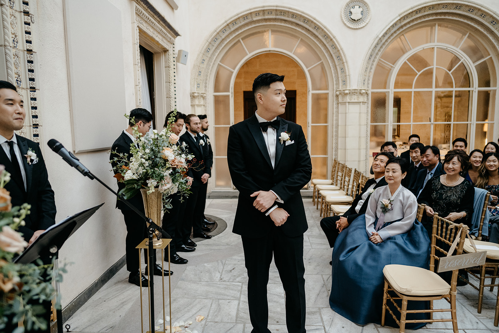 groom at altar